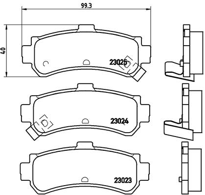 set placute frana,frana disc P 56 035 BREMBO