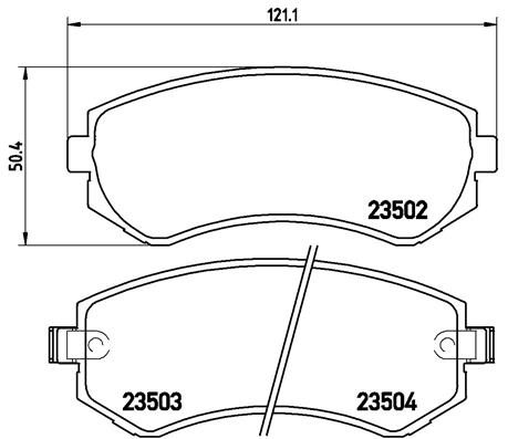 set placute frana,frana disc P 56 039 BREMBO