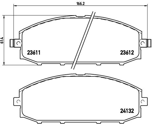 set placute frana,frana disc P 56 041 BREMBO