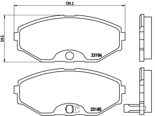 set placute frana,frana disc P 56 045 BREMBO
