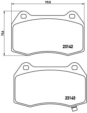 set placute frana,frana disc P 56 047 BREMBO