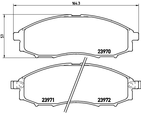 Set placute frana,frana disc P 56 049 BREMBO