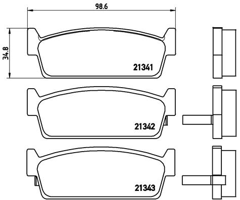 set placute frana,frana disc P 56 053 BREMBO