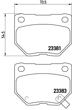 set placute frana,frana disc P 56 054 BREMBO