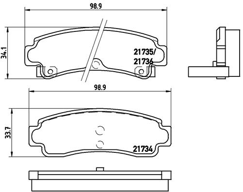 set placute frana,frana disc P 56 063 BREMBO