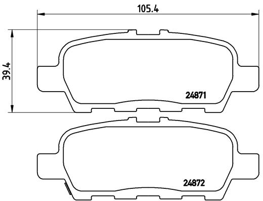 Set placute frana,frana disc P 56 068 BREMBO