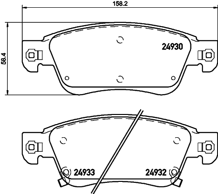 set placute frana,frana disc P 56 080 BREMBO