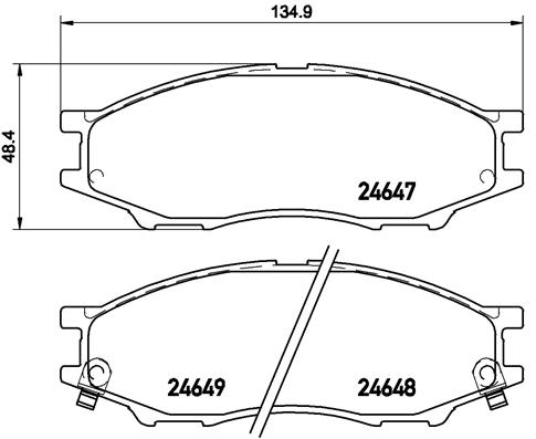set placute frana,frana disc P 56 083 BREMBO
