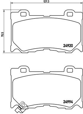 Set placute frana,frana disc P 56 089 BREMBO