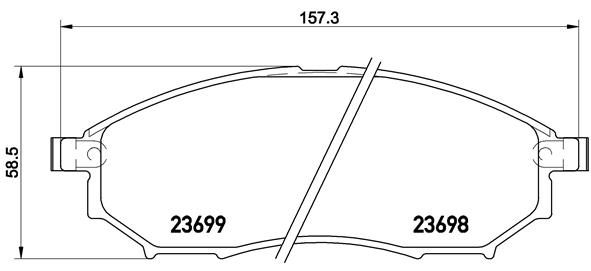 Set placute frana,frana disc P 56 094 BREMBO