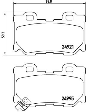 Set placute frana,frana disc P 56 095 BREMBO