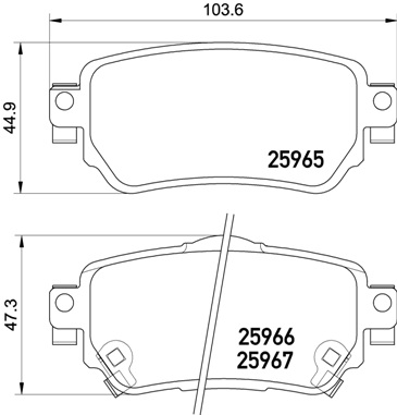 Set placute frana,frana disc P 56 098 BREMBO