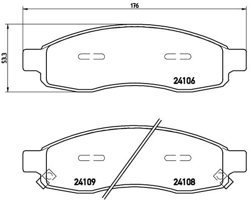 set placute frana,frana disc P 58 001 BREMBO