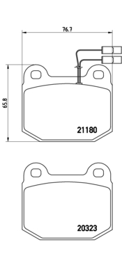 set placute frana,frana disc P 59 003 BREMBO