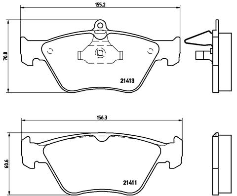 set placute frana,frana disc P 59 019 BREMBO