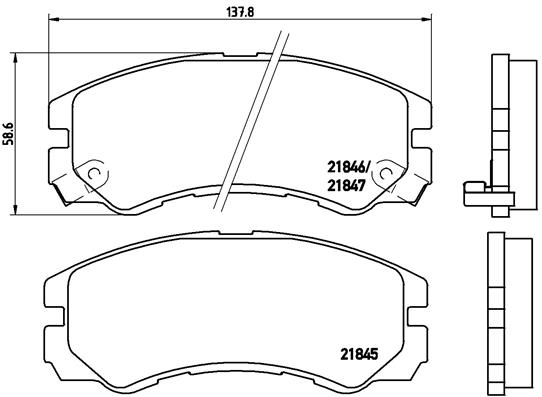 set placute frana,frana disc P 59 020 BREMBO
