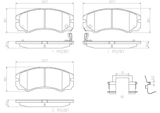 Set placute frana,frana disc P59020N BREMBO