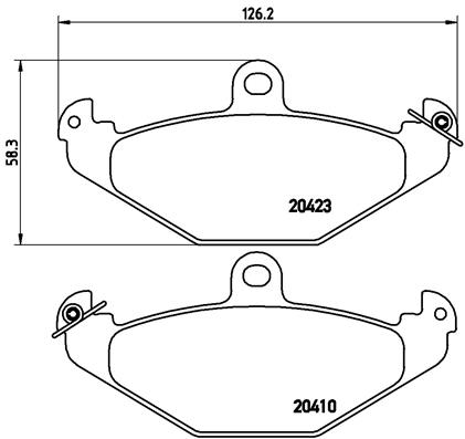set placute frana,frana disc P 59 026 BREMBO