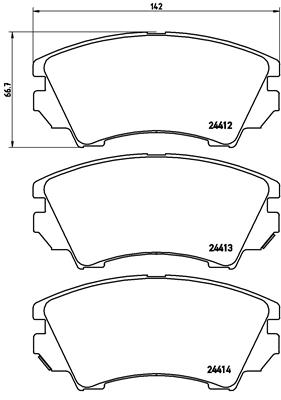 Set placute frana,frana disc P 59 055 BREMBO