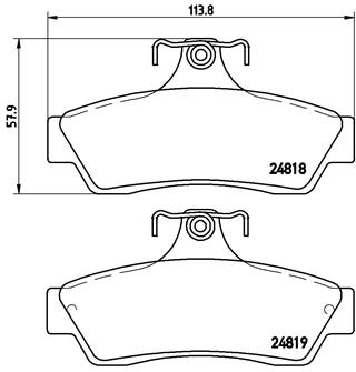 set placute frana,frana disc P 59 056 BREMBO