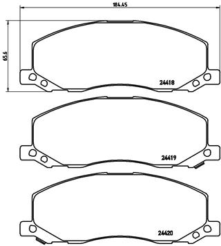 Set placute frana,frana disc P 59 058 BREMBO