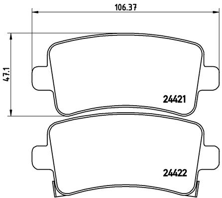 Set placute frana,frana disc P 59 059 BREMBO