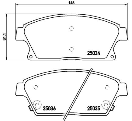 Set placute frana,frana disc P 59 077 BREMBO