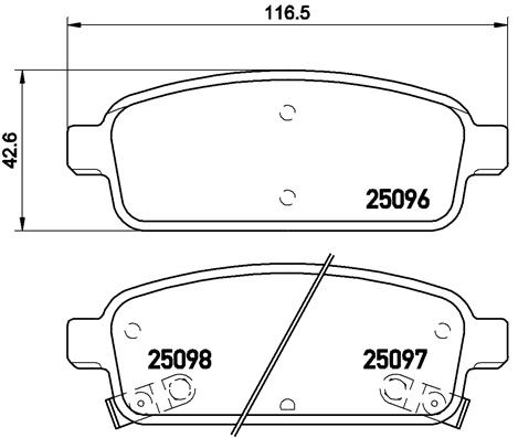 Set placute frana,frana disc P 59 080 BREMBO