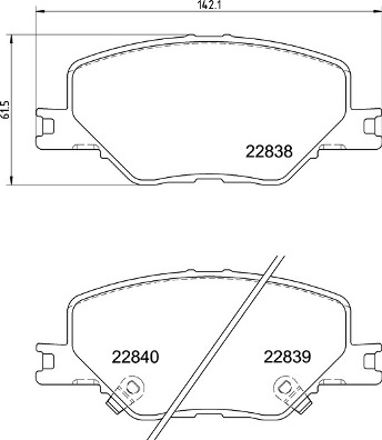 Set placute frana,frana disc P 59 096 BREMBO