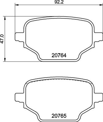 Set placute frana,frana disc P 59 098 BREMBO