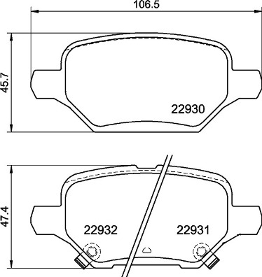 Set placute frana,frana disc P 59 099 BREMBO