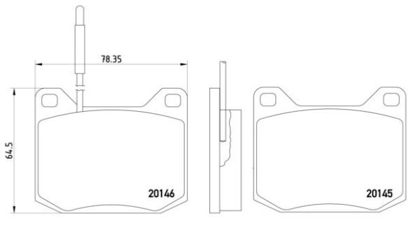 set placute frana,frana disc P 61 004 BREMBO