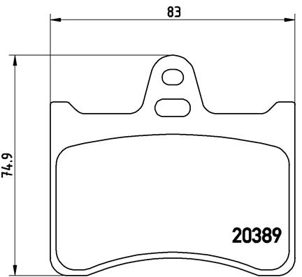 set placute frana,frana disc P 61 019 BREMBO