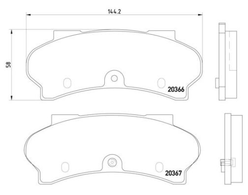 set placute frana,frana disc P 61 033 BREMBO