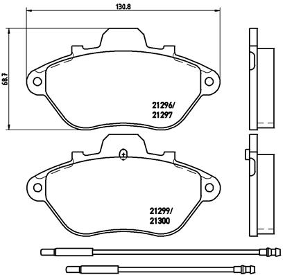 set placute frana,frana disc P 61 036 BREMBO