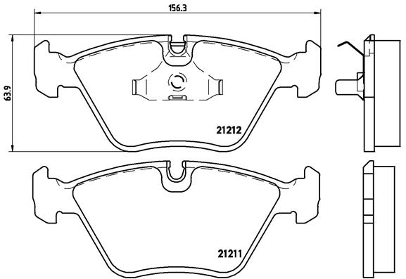 set placute frana,frana disc P 61 049 BREMBO