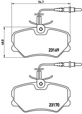 set placute frana,frana disc P 61 050 BREMBO