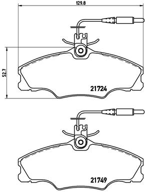 set placute frana,frana disc P 61 056 BREMBO
