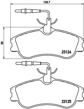 Set placute frana,frana disc P 61 060 BREMBO