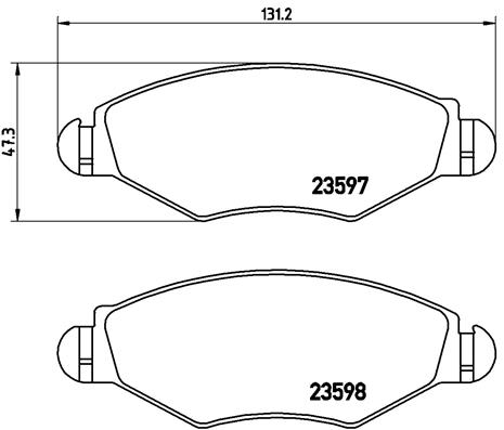 Set placute frana,frana disc P 61 063 BREMBO