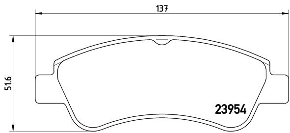 Set placute frana,frana disc P 61 066 BREMBO