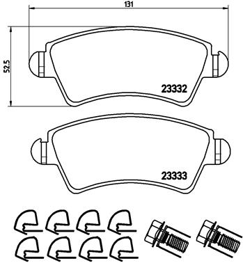 Set placute frana,frana disc P 61 067 BREMBO