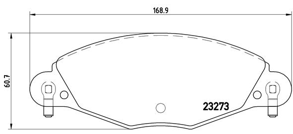 Set placute frana,frana disc P 61 072 BREMBO