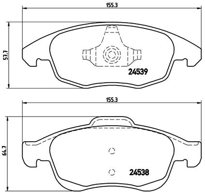 Set placute frana,frana disc P 61 083 BREMBO