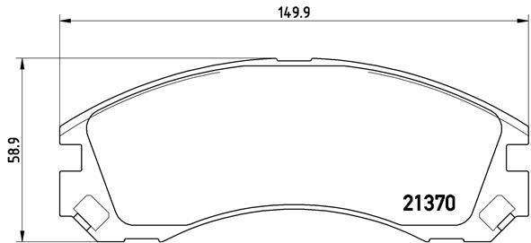 Set placute frana,frana disc P 61 089 BREMBO