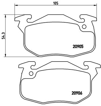 set placute frana,frana disc P 61 097 BREMBO