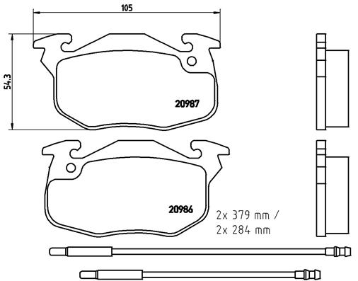 set placute frana,frana disc P 61 099 BREMBO