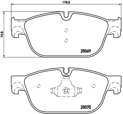 Set placute frana,frana disc P 61 107 BREMBO