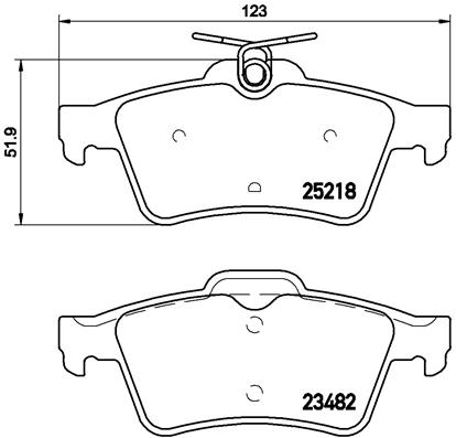 Set placute frana,frana disc P 61 110 BREMBO