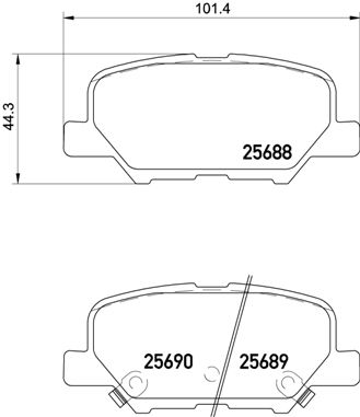 set placute frana,frana disc P 61 111 BREMBO